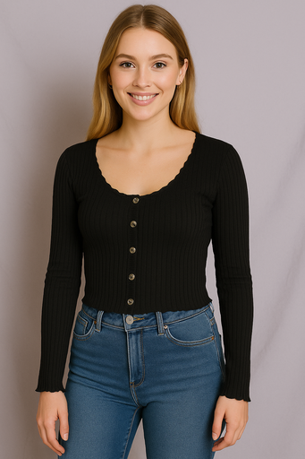 [AA004] Ribbed Crop Top