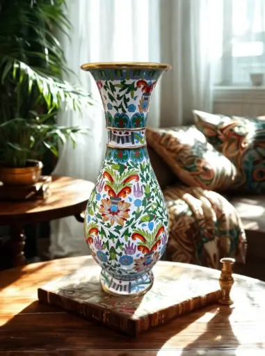 [JO001] Kashmiri Antique Brass Vase